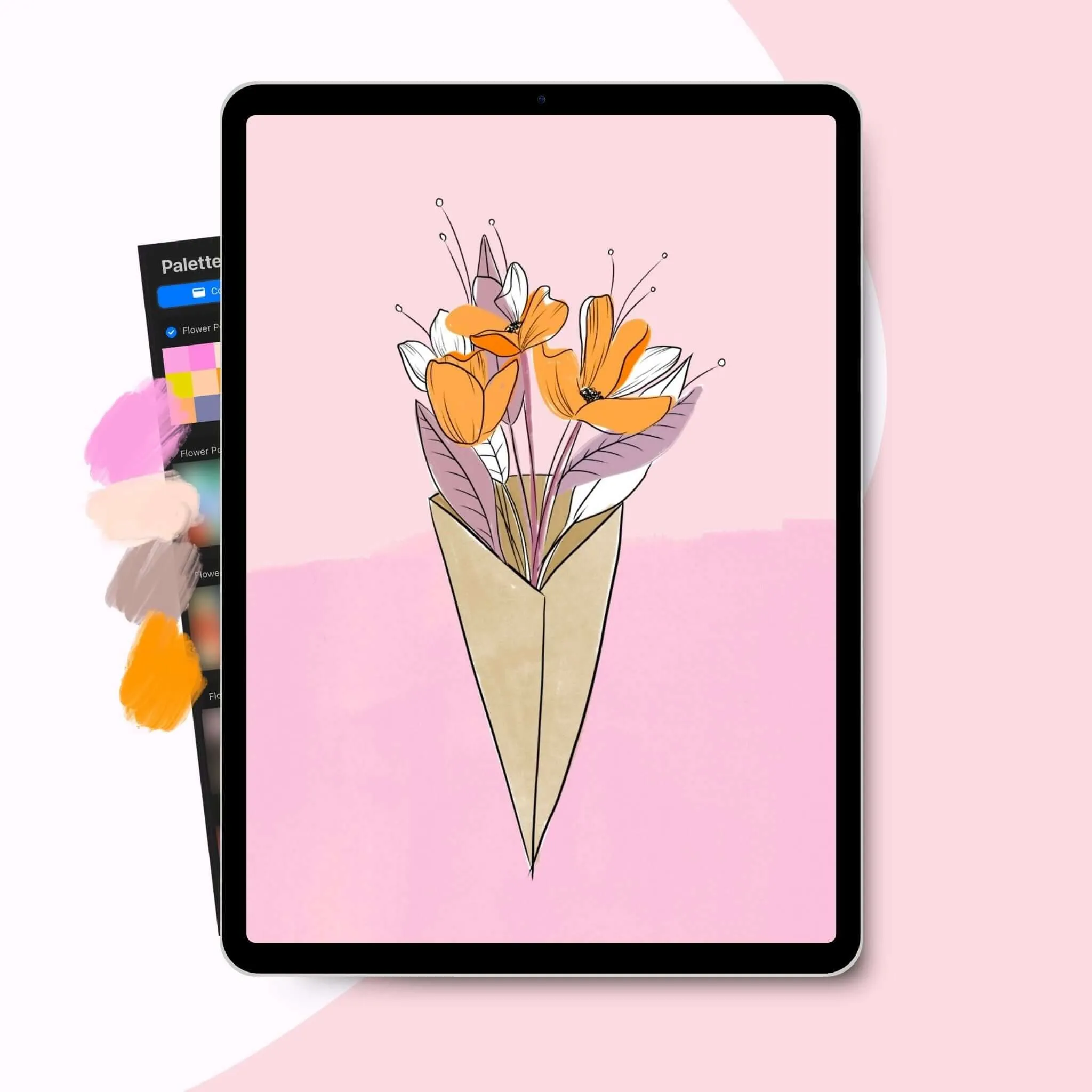 Flower PowerPack: 150  Procreate Brushes for Botanical Drawing