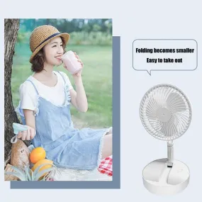 Folding Telescopic Floor Fan Summer Mute Silent Desktop Table Fan