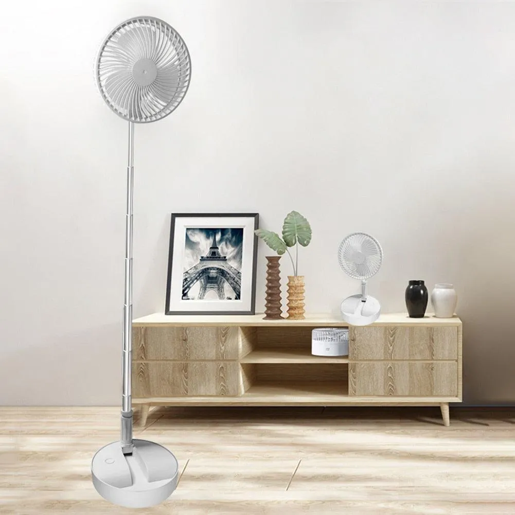 Folding Telescopic Floor Fan Summer Mute Silent Desktop Table Fan