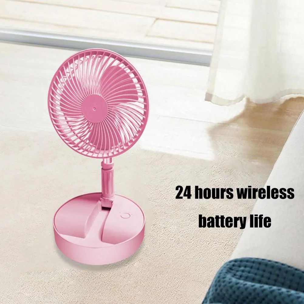 Folding Telescopic Floor Fan Summer Mute Silent Desktop Table Fan