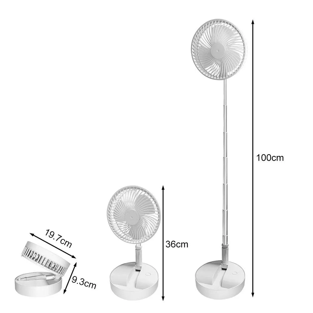 Folding Telescopic Floor Fan Summer Mute Silent Desktop Table Fan