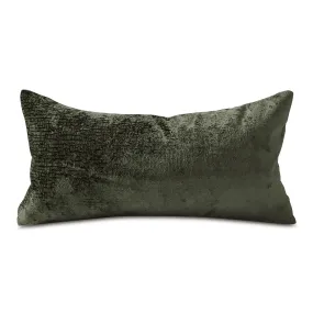 Forest Textured Velvet Lumbar Pillow Cover 11x21