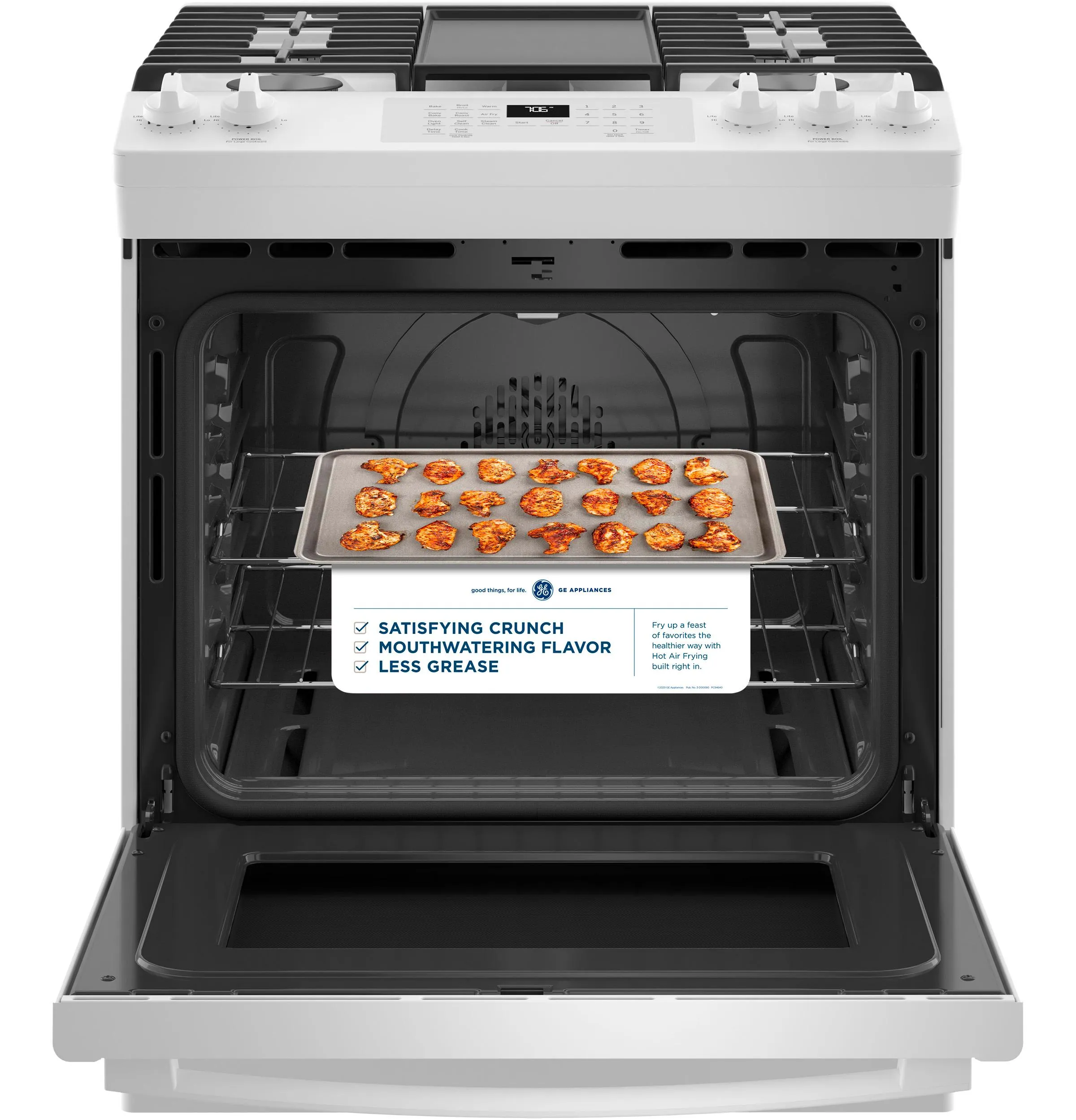 GE® 30" Slide-In Front-Control Convection Gas Range with No Preheat Air Fry