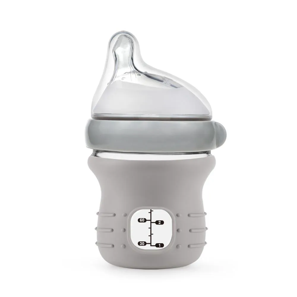 Generation 3 Glass Baby Bottle and Silicone Bottle Cover Combo