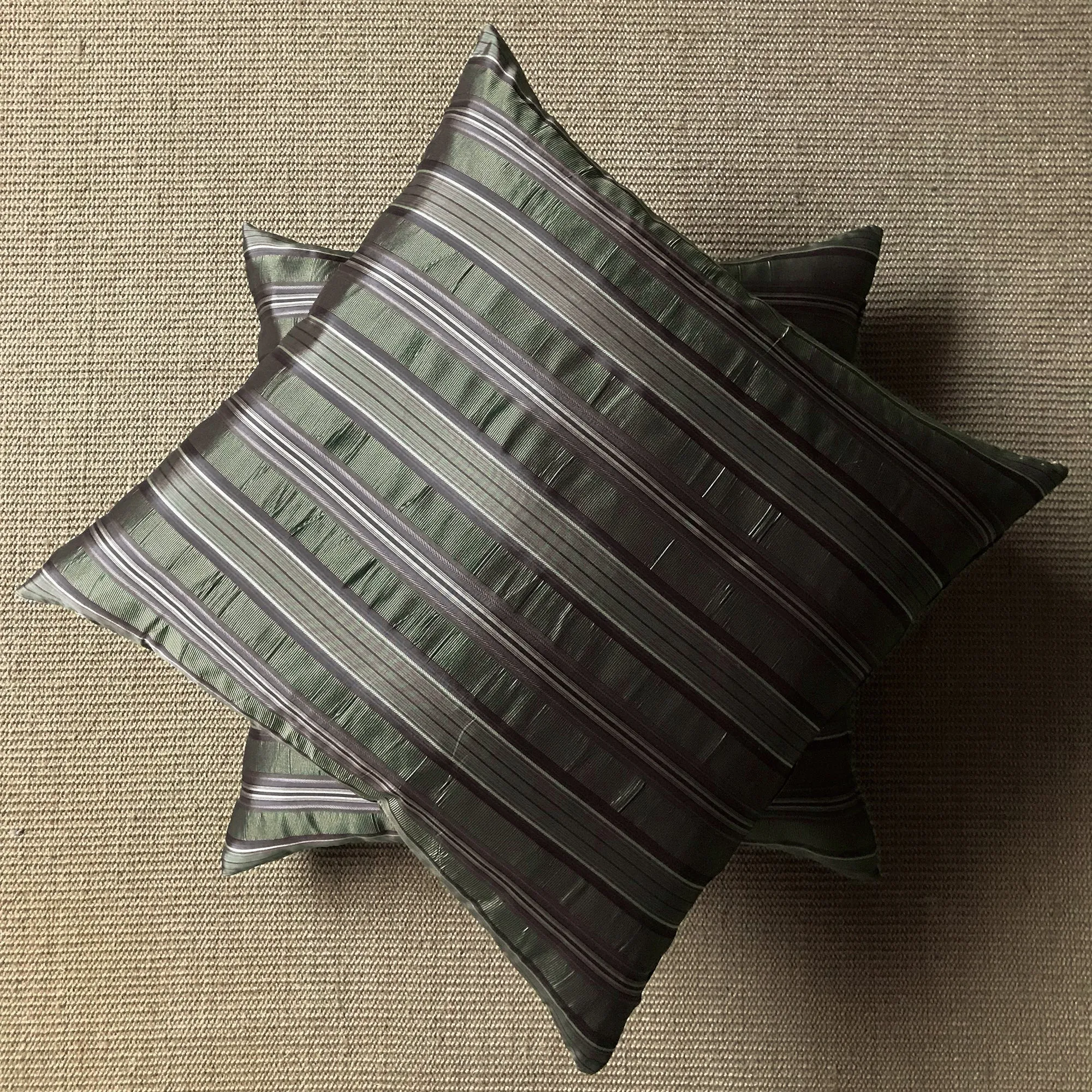 Gentleman Striped Throw Pillow Cover 24x24