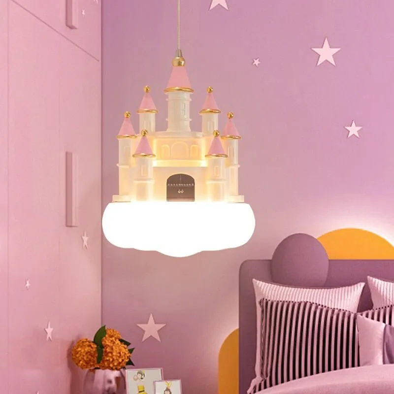 Girls Room Creative Castle Pendant Lamp Chandelier