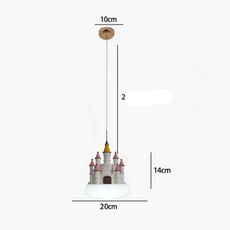 Girls Room Creative Castle Pendant Lamp Chandelier