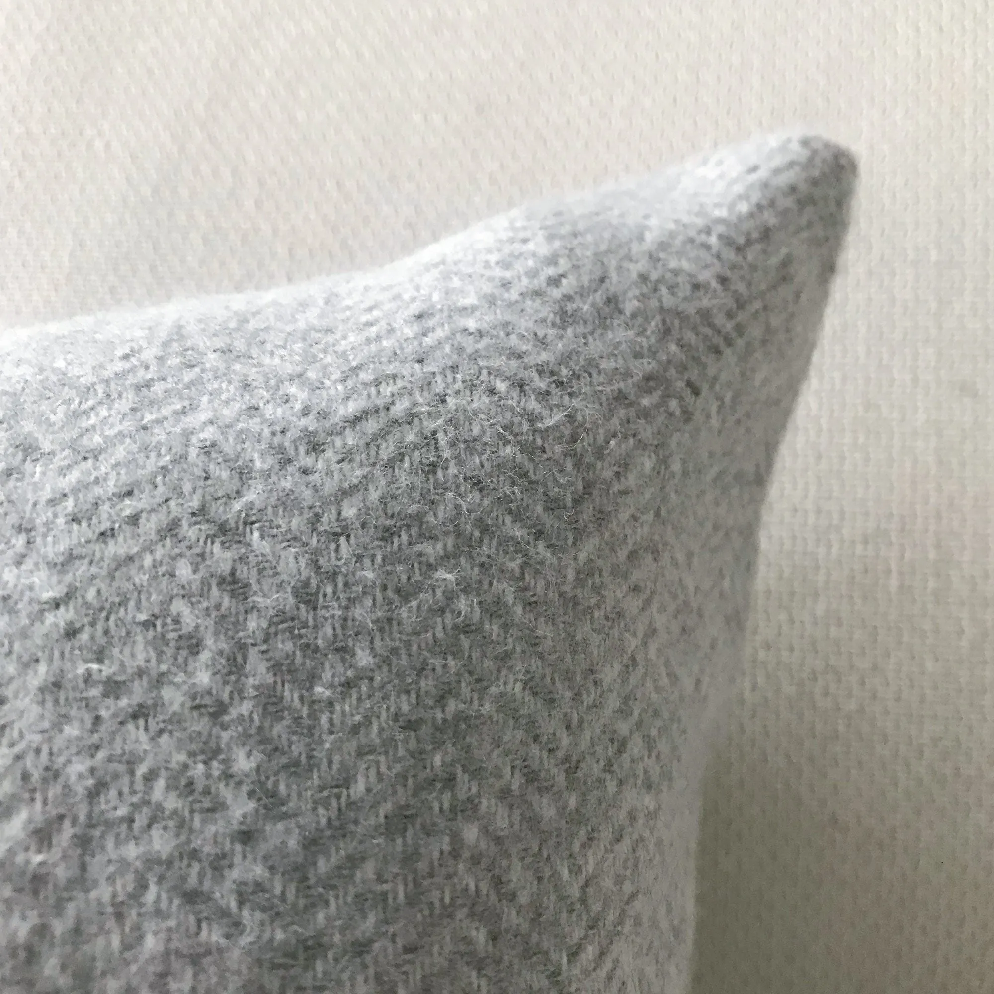 Gray Woven Herringbone Lumbar Pillow Cover 11x21