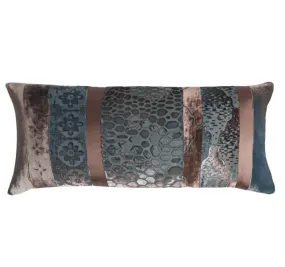 Gunmetal Velvet Patchwork Pillows by Kevin O'Brien Studio