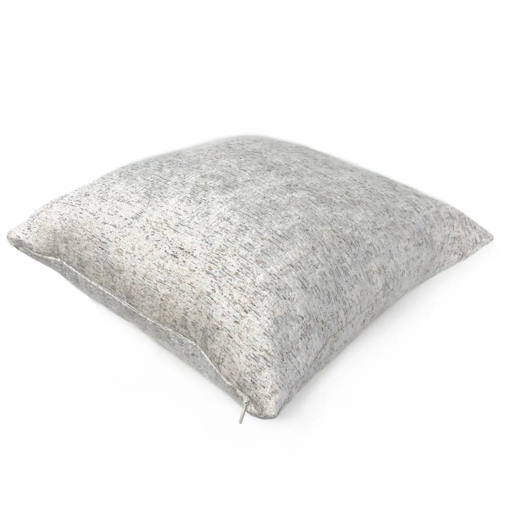 Harrison Off-White Gold Gray Tweed Chenille Pillow Cover