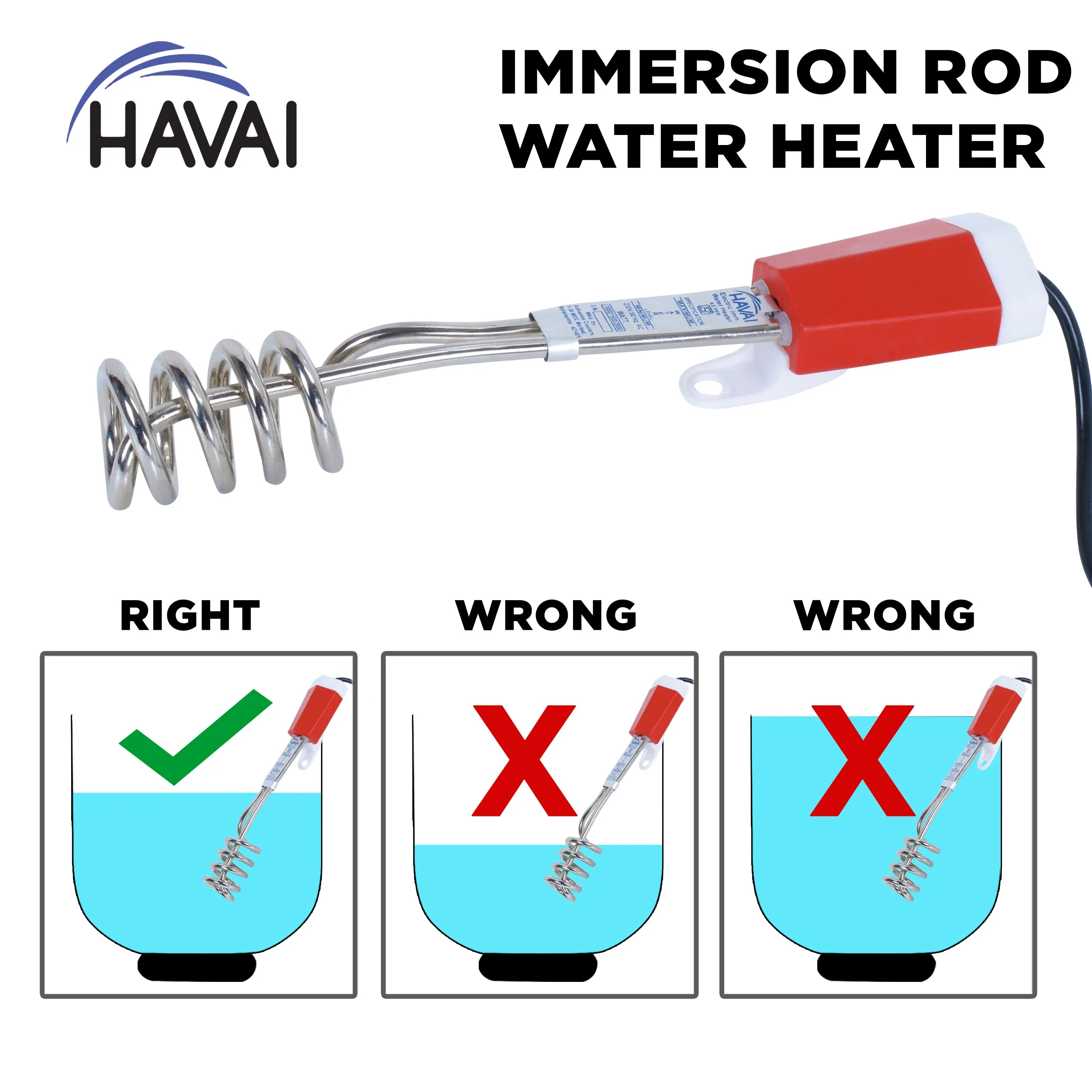 HAVAI Immersion Rod - Metal, 1500 W