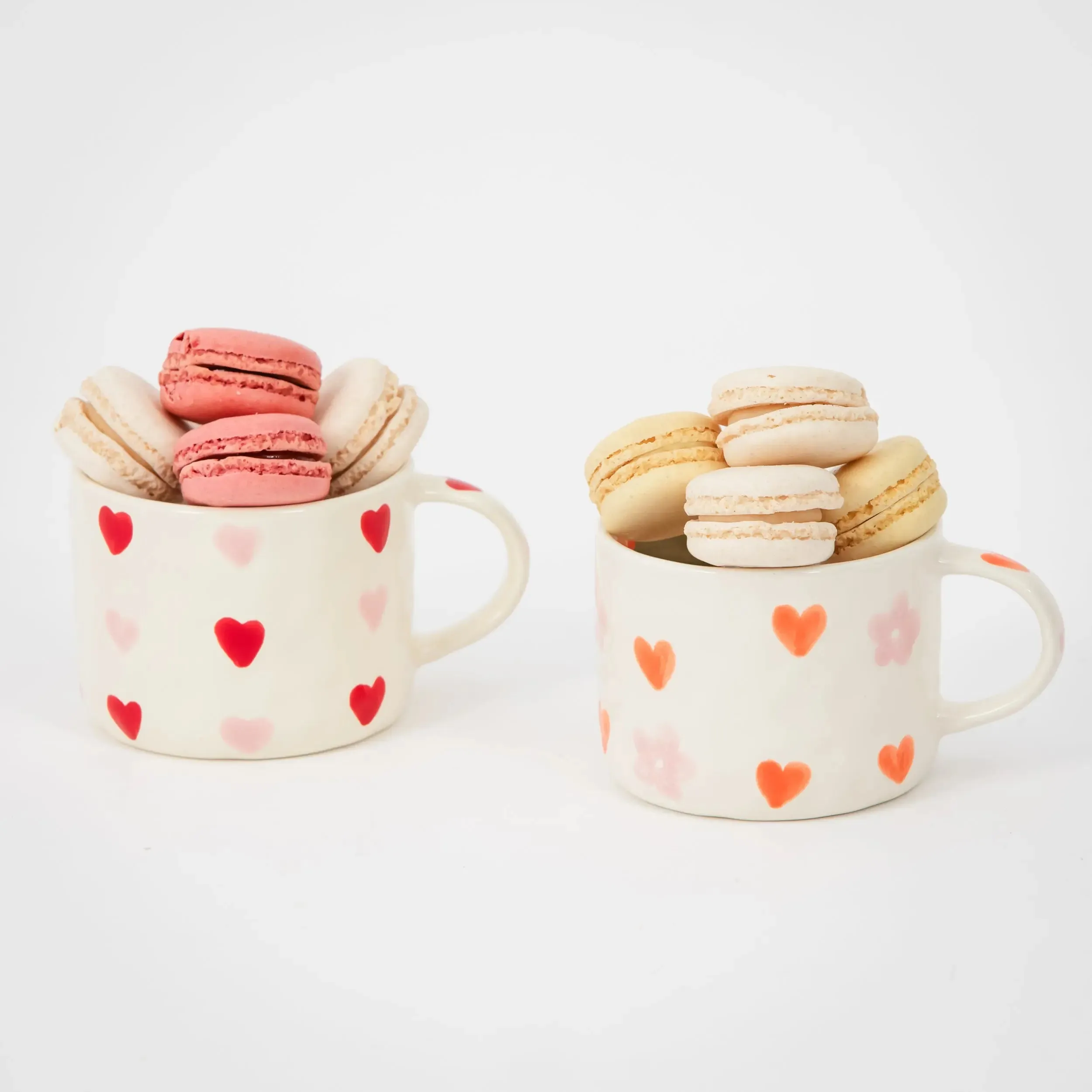 Heartfelt Ceramic Mug Orange Pink