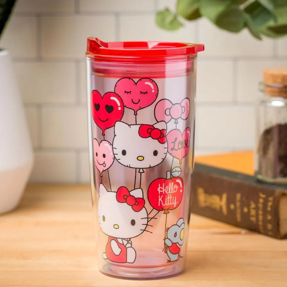 Hello Kitty Love Balloons Double Wall Tumbler