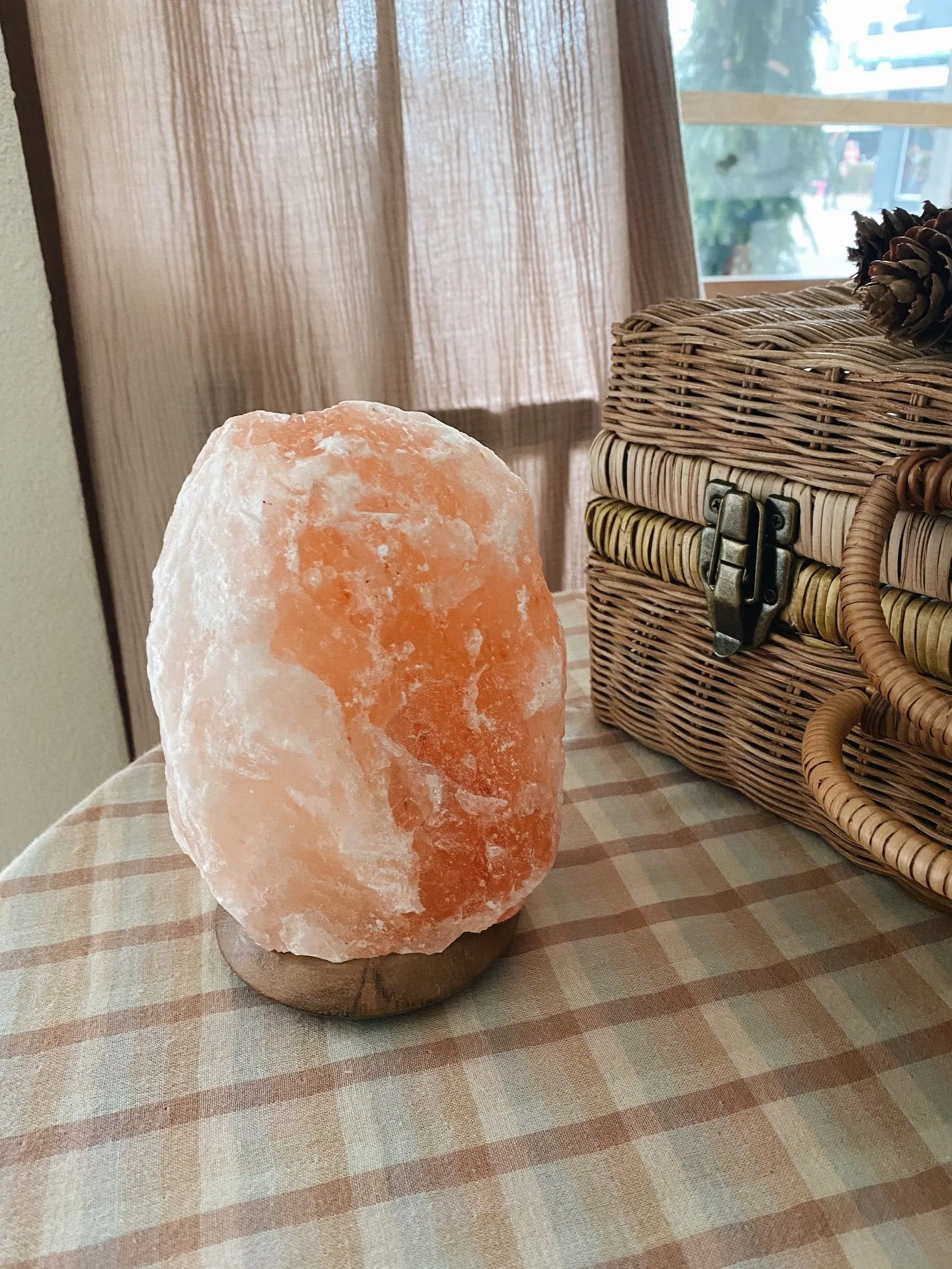 Himalaya Salt Dreams Table Lamp - Himalayan Salt -19 Cm High - Orange