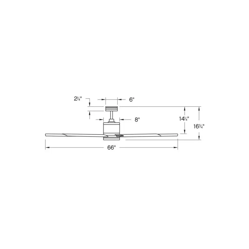 Hinkley 902466F Vantage 66" Outdoor Ceiling Fan with LED Light Kit