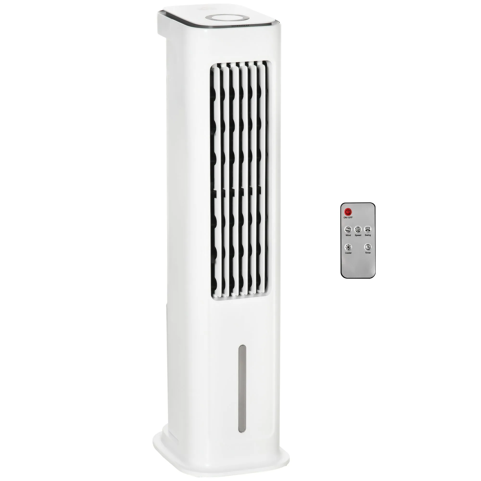 HOMCOM Evaporative Air Cooler with Timer, Oscillating, Ice Cooling Tower Fan