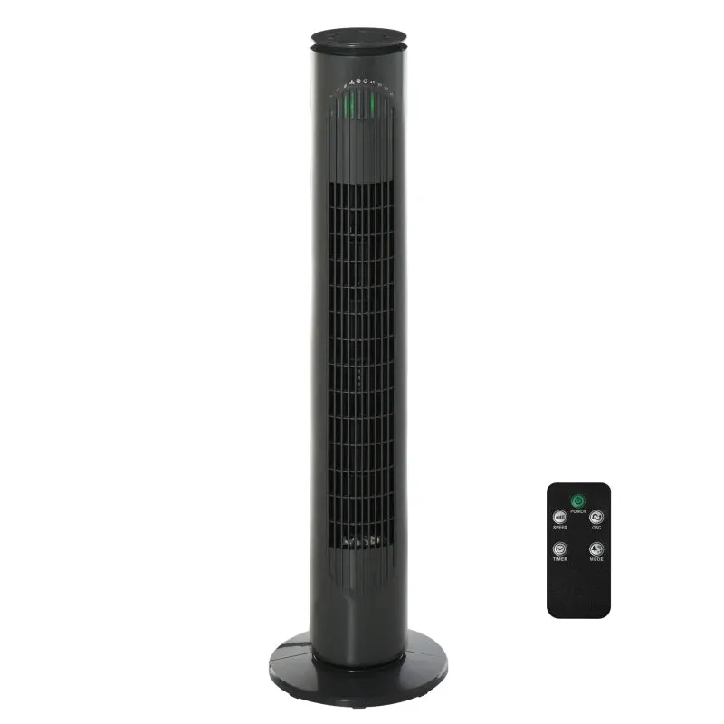 HOMCOM Tower Fan 30'' Freestanding - Dark Grey