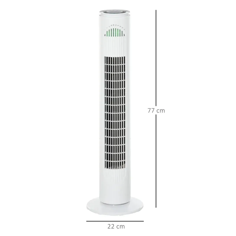 HOMCOM Tower Fan 30'' Freestanding  - White