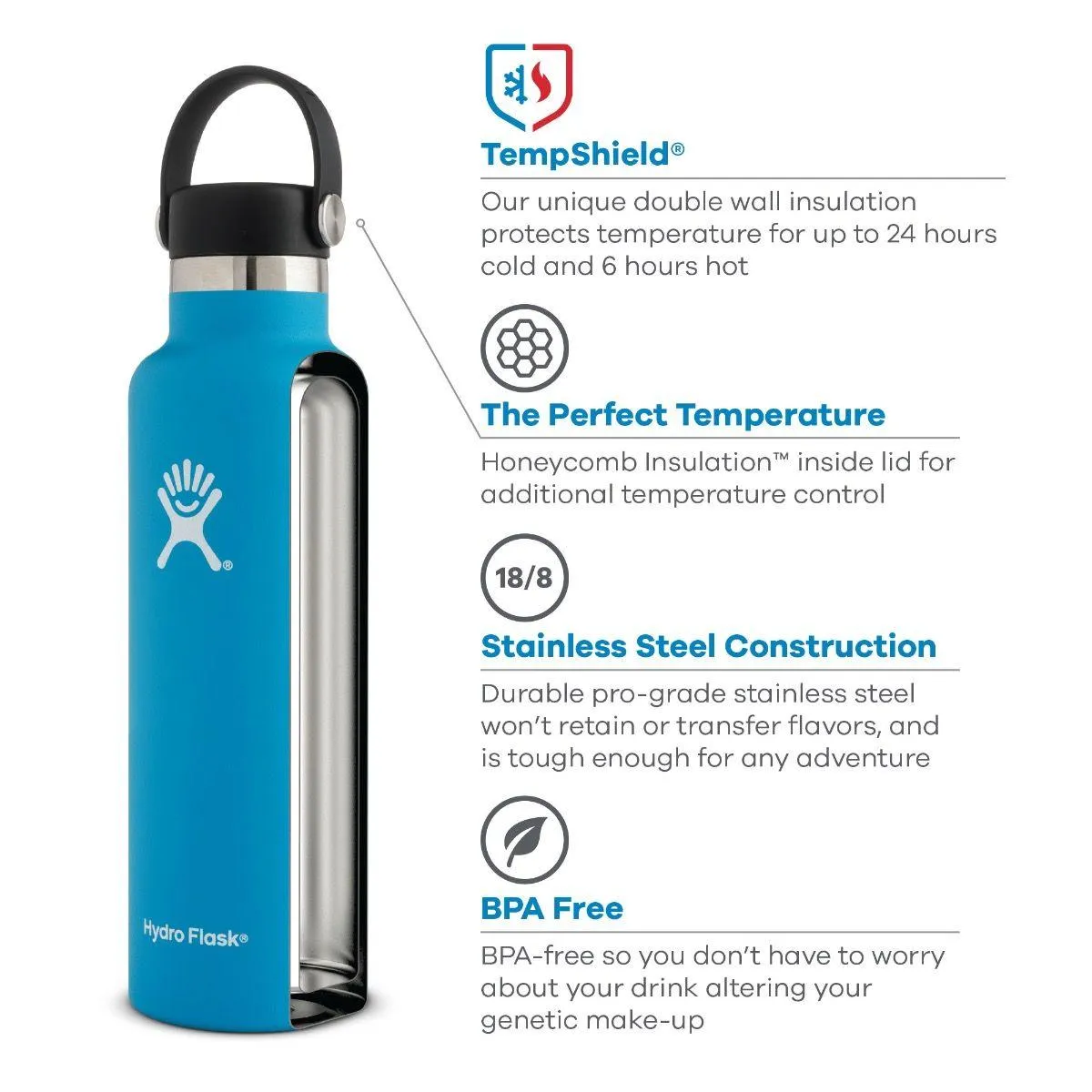 Hydro Flask 24oz Standard Mouth Bottle w/ Flex Cap