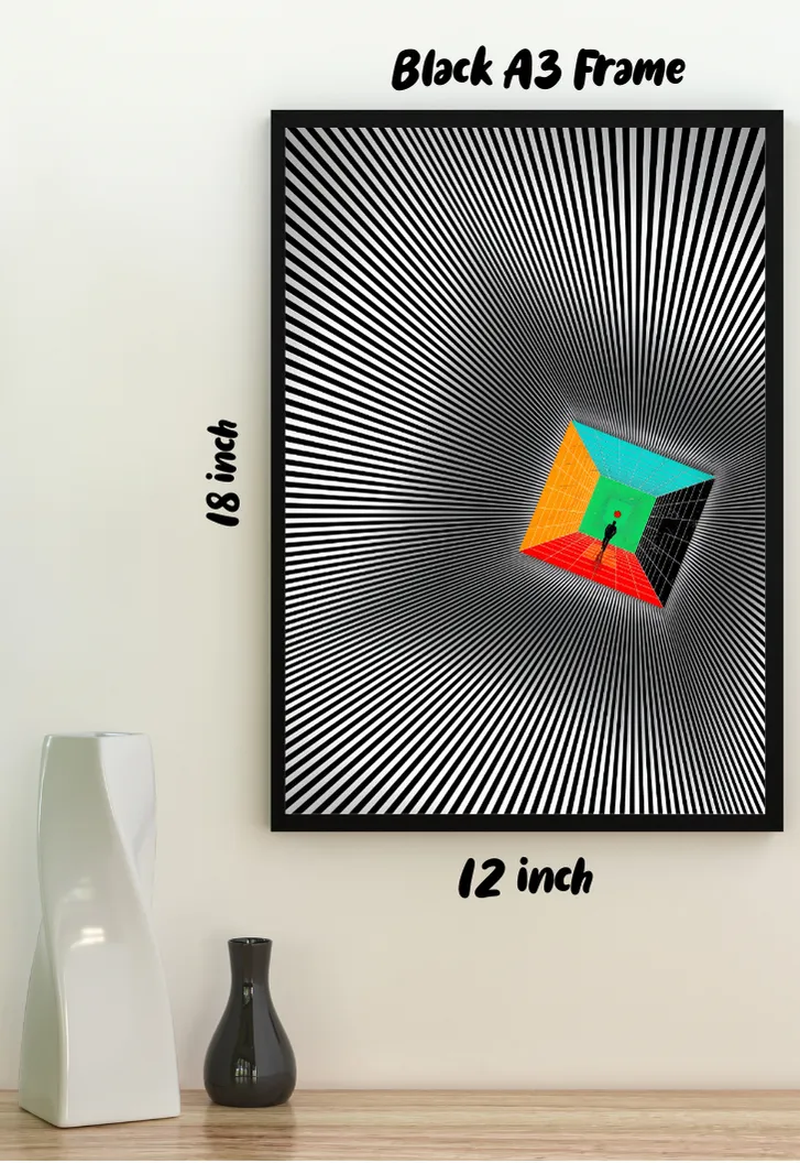 Illusion Square Turns Pyramid Poster