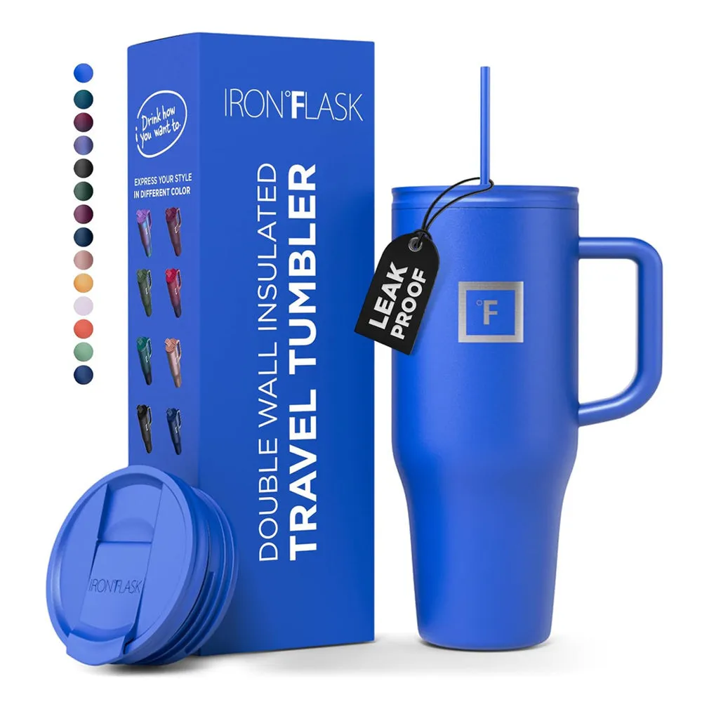 Iron Flask 32oz/950ml Co-Pilot Tumbler, Cobalt Blue