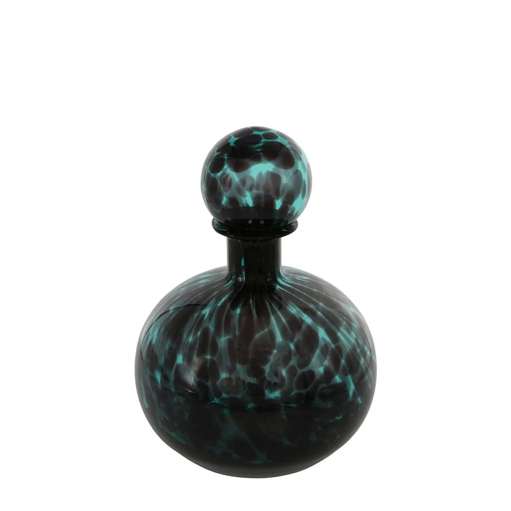 Jasper Glass Bottle Round Verdigris