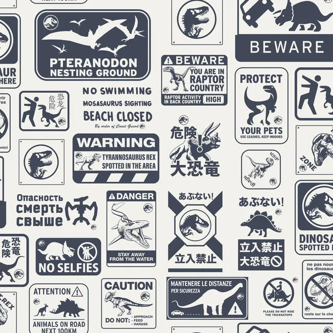 Jurassic World: Dominion Signs Peel And Stick Wallpaper