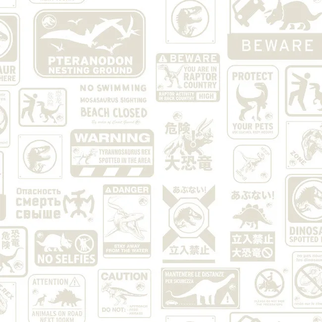 Jurassic World: Dominion Signs Peel And Stick Wallpaper