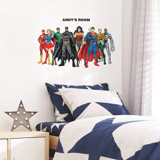 Justice League Peel And Stick Giant Wall Decals With Alphabet