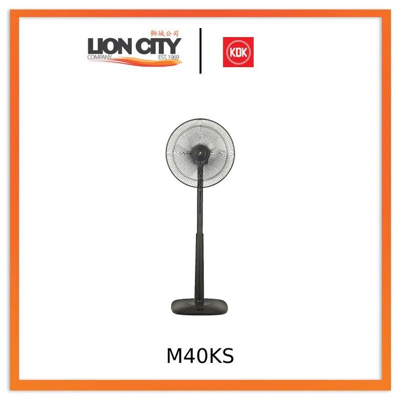 KDK M40KS Grey/Gold Stand Fan with Alleru-Buster filter, Remote Control and Adjustable Height