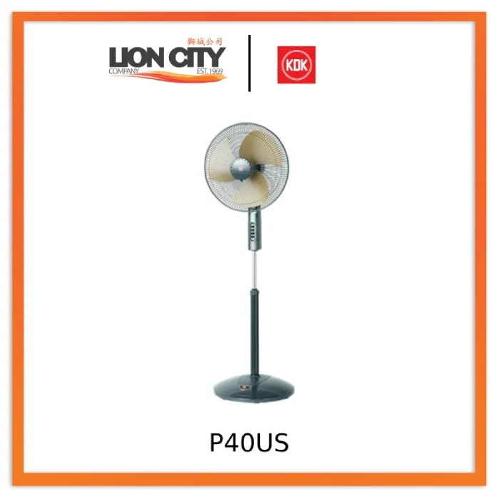 Kdk P40US Stand Fan (16 Inch) W Gold Metal Blade