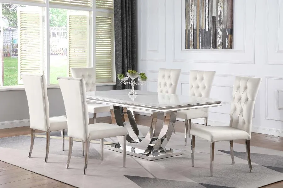 Kerwin White 7 Pc Dining Set