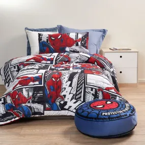 Kids Spider-Man Comforter Set Navy King Single