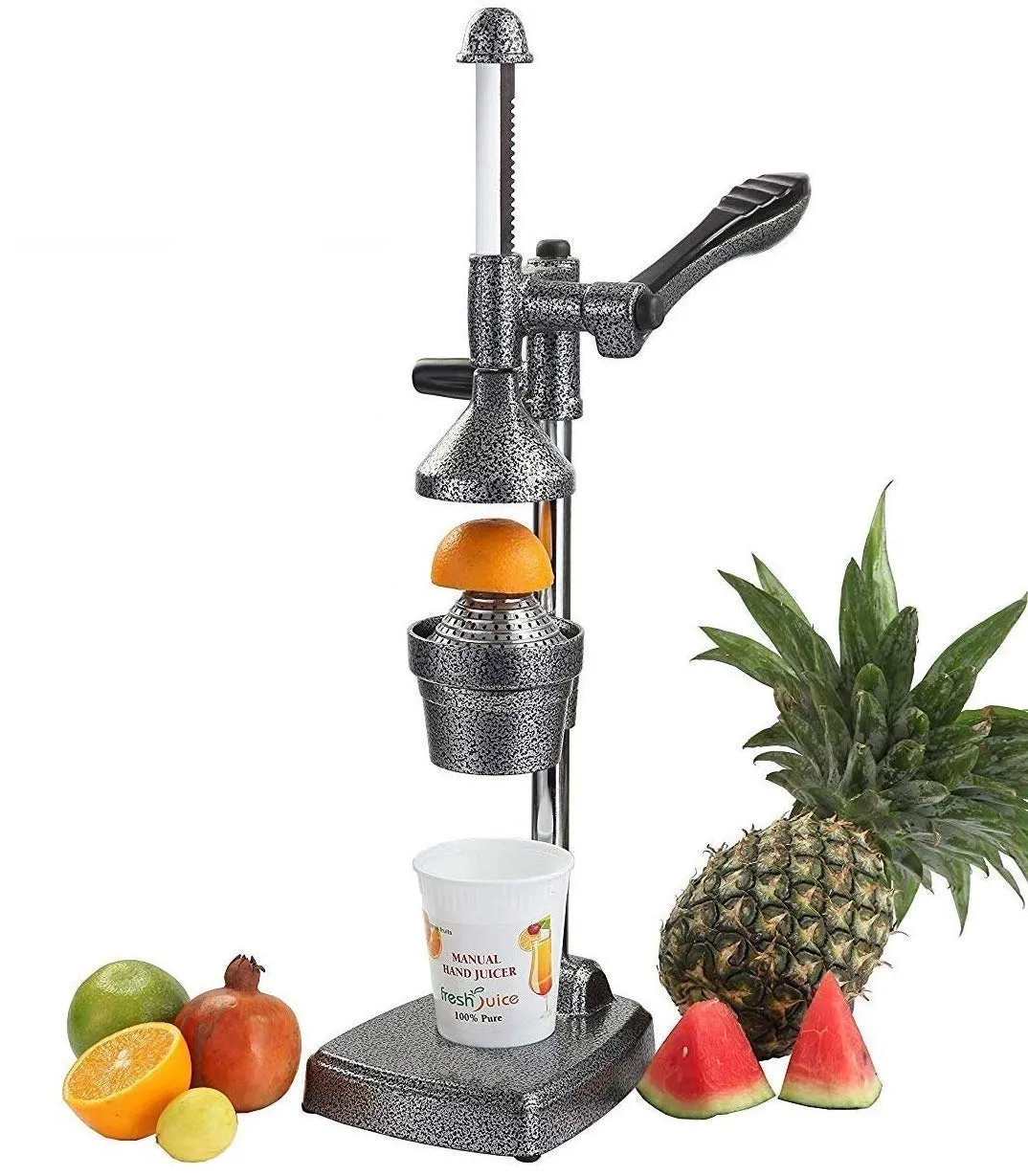 Kuber Industries Hand Pressure Juicer/Fruits Juicer/Vegetable Juicer/Manual Hand Juicer -CTKTC6046, Silver, Standard