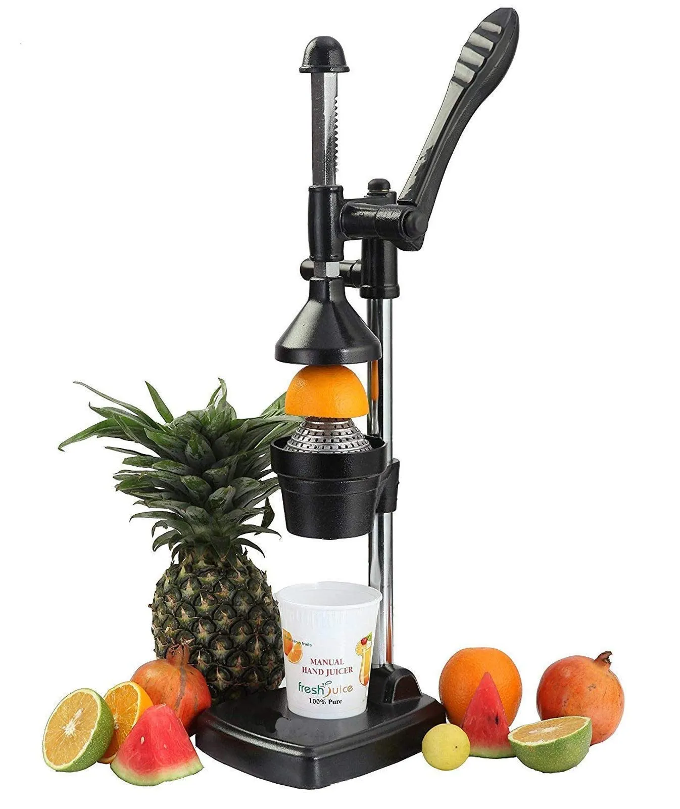 Kuber Industries Hand Pressure Juicer/Fruits Juicer/Vegetable Juicer/Manual Hand Juicer -CTKTC6046, Silver, Standard