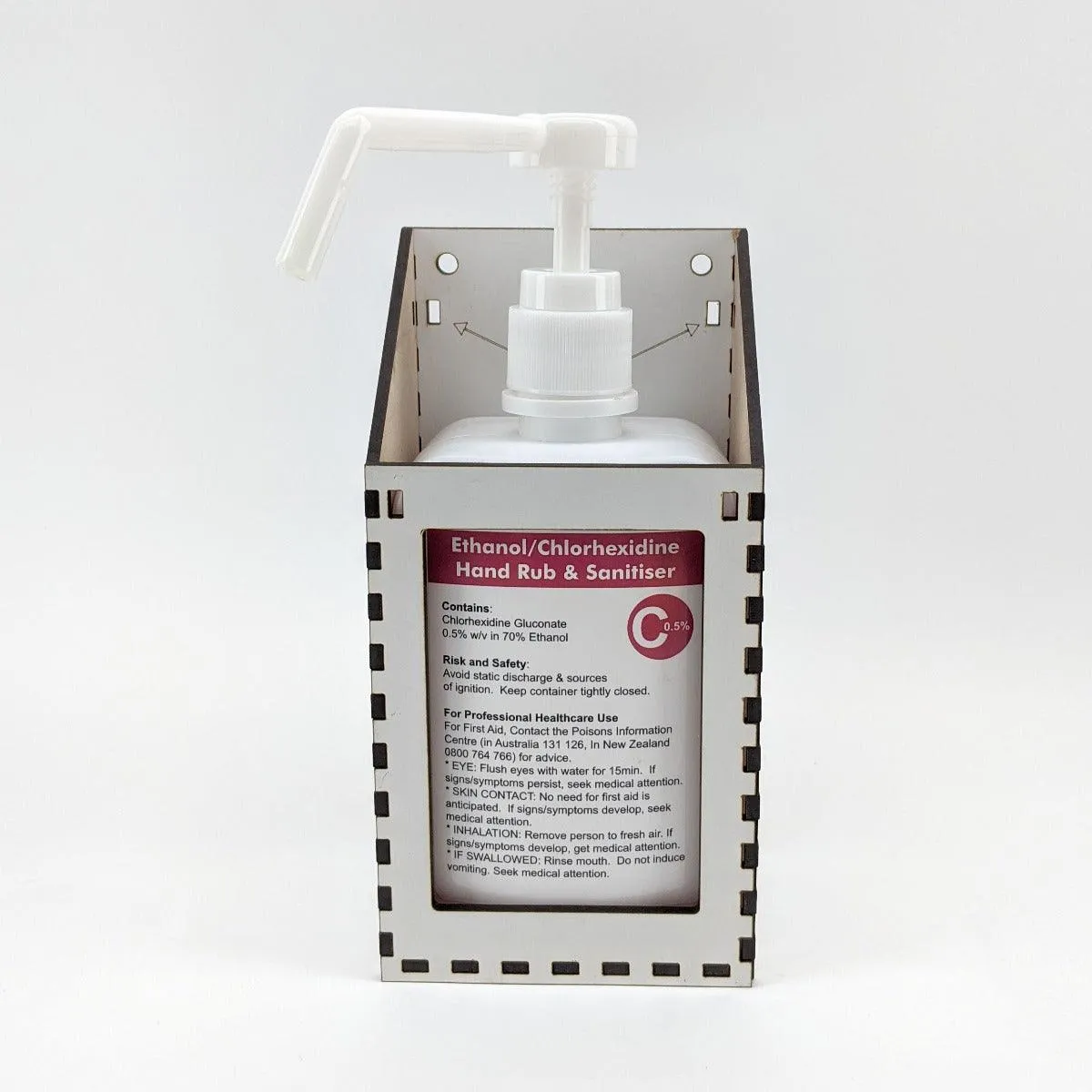 Laser Cut MDF Bottle Holder for Chlorhexidine Spray