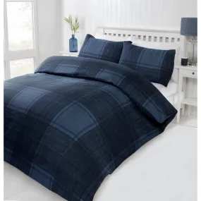 Lewis's Acton Duvet Set - Navy Blue