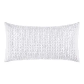 Liana White Waffle Throw Pillow