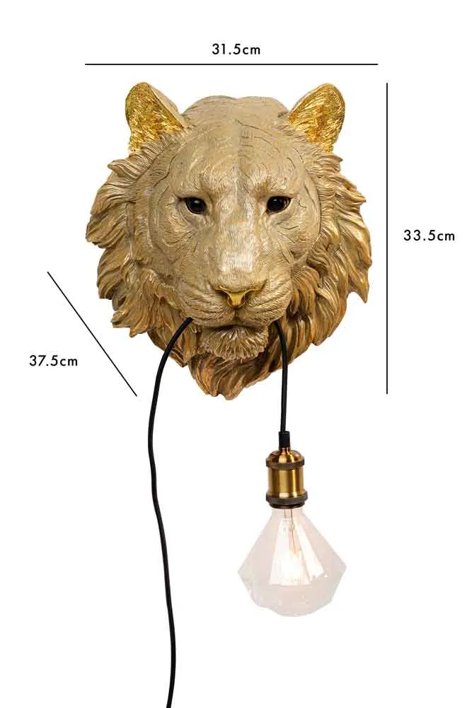 Lion Head Wall Light