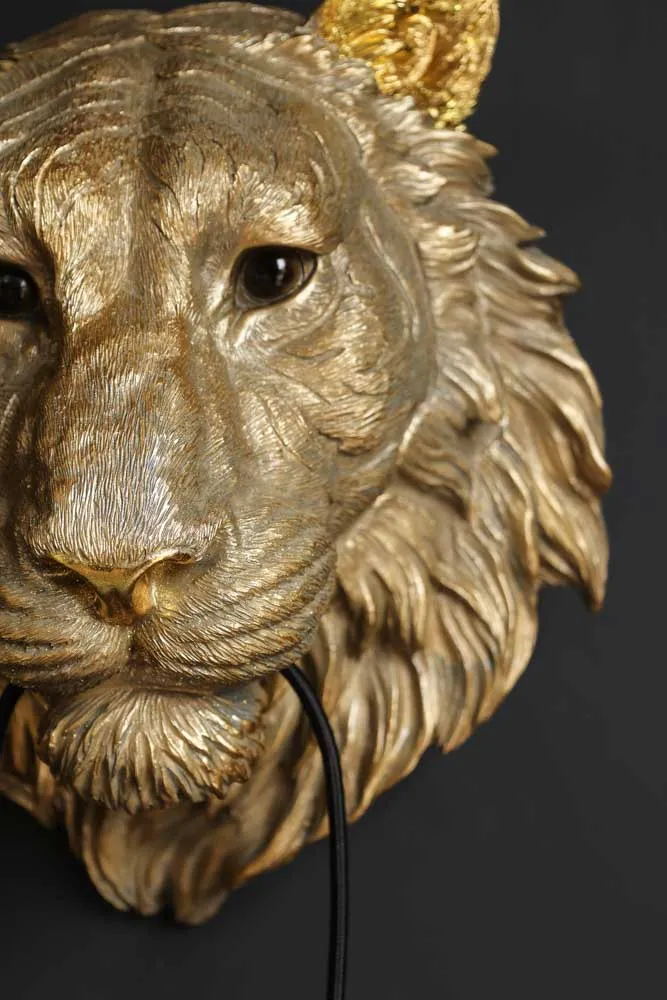 Lion Head Wall Light