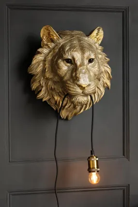 Lion Head Wall Light