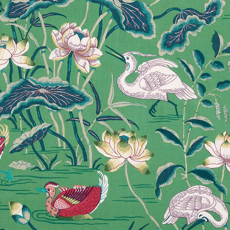 Lotus Garden Pillow Cover / 20x20 Schumacher Pillow / 22x22 Jade Pillow / 24x24 Green Pillow / 14x36 Schumacher Cushion cover