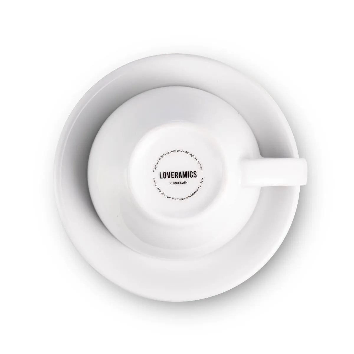 Loveramics Egg Style Latte Cup & Saucer - White (10oz/300ml)