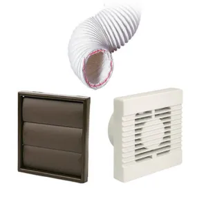 Manrose Timer Fan Brown Gravity 4 Inch Extractor Fan Ducting Kit