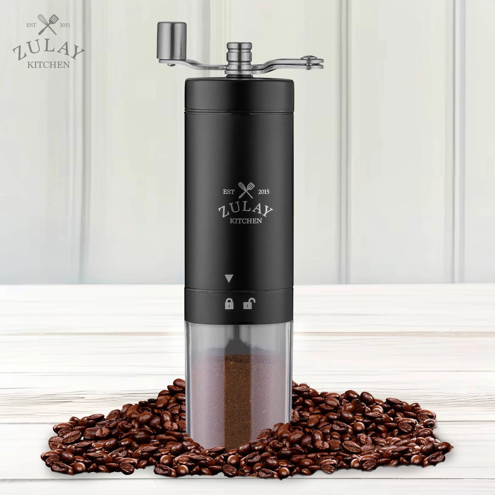 Manual Coffee Grinder With Foldable Handle - Triangular