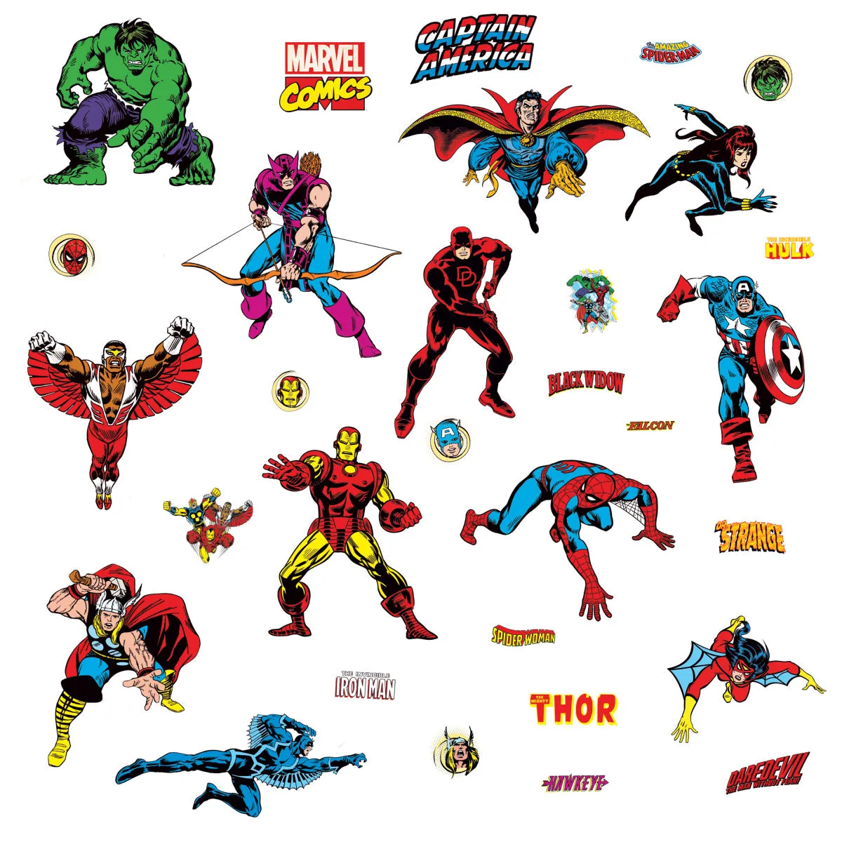 MARVEL CLASSICS PEEL AND STICK WALL DECALS