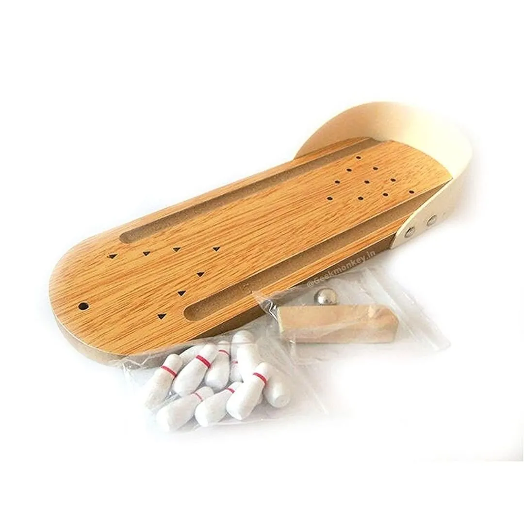 Mini Bowling Game - Indoor Wooden Game