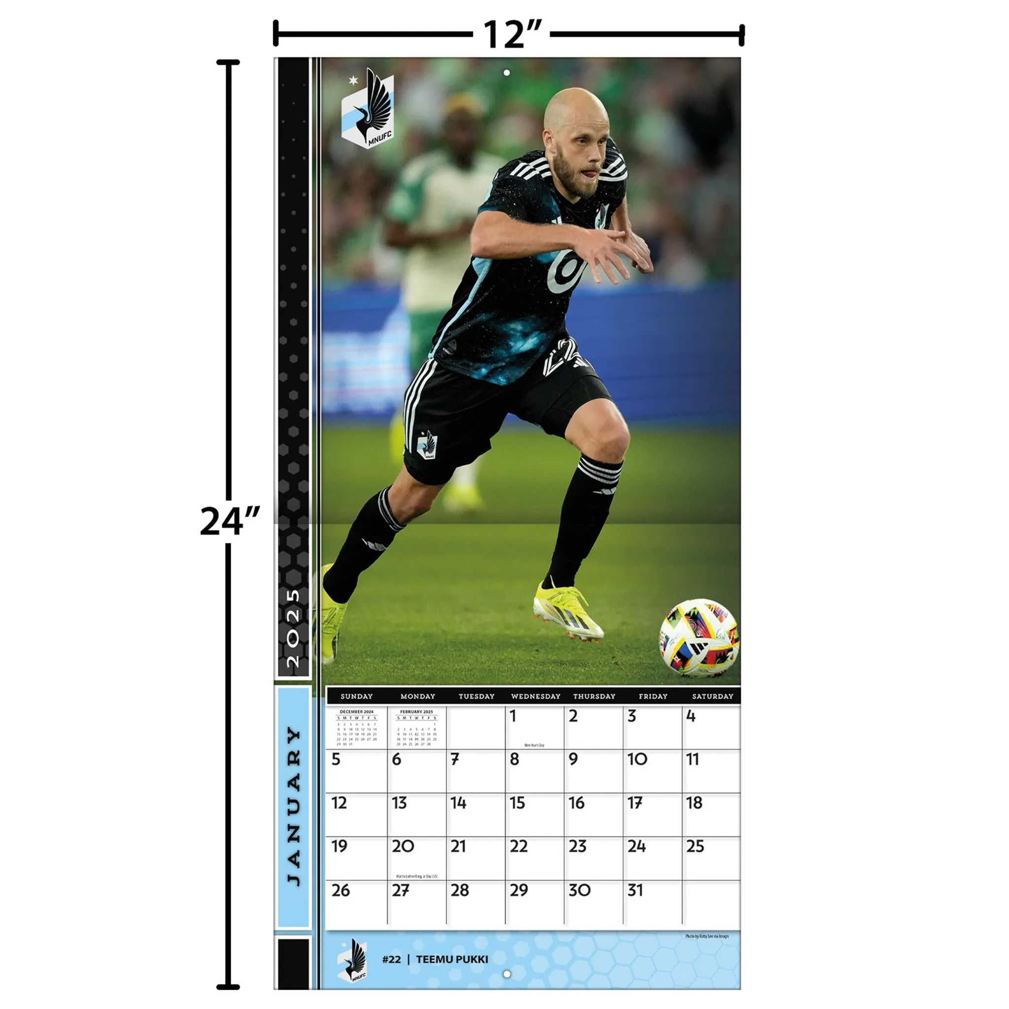 MLS Minnesota United Wall 2025 Calendar - Online Exclusive