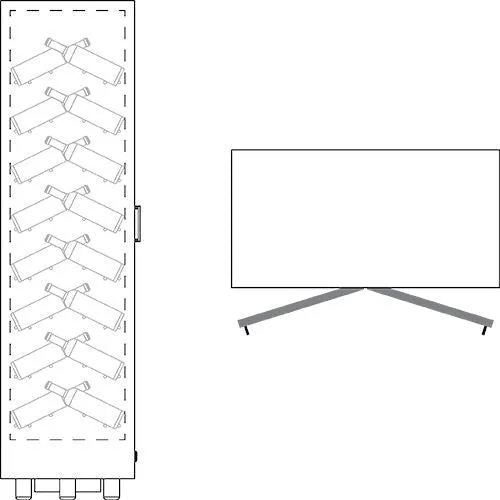 Mod 10 - Built in / Freestanding Wine Wall MD-12 - For Home Use