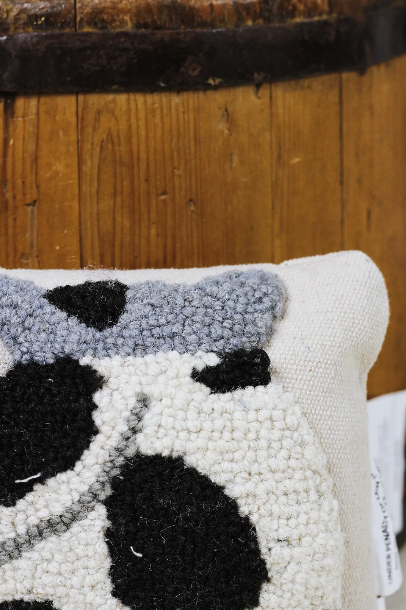 Mud Pie Cow Mini Farm Hook Pillow